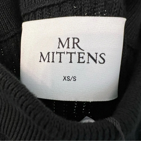 Mr. Mittens Cable Knit Trouser Pants Black XS/S NWT Quiet Luxury Minimalist Chic - Picture 4 of 7